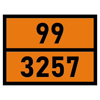 Табличка «Опасный груз 99-3257», Битум (пленка, 400х300 мм)